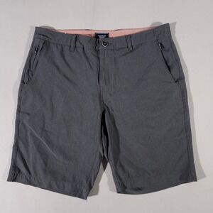 7 Diamonds Performance Shorts Mens 34 Gray Flat Front Stretch Active Golf